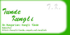 tunde kungli business card